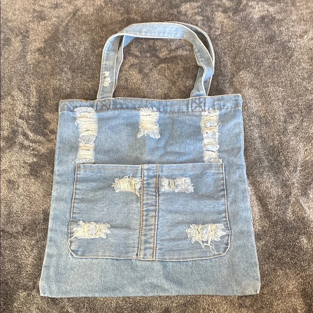 Stylish Blue Denim Shoulder Bag